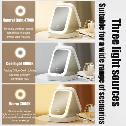 Portable LED Mirror Vanity & Makeup Organizer