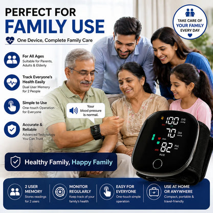 Rechargeable Wrist Blood Pressure Monitor Device