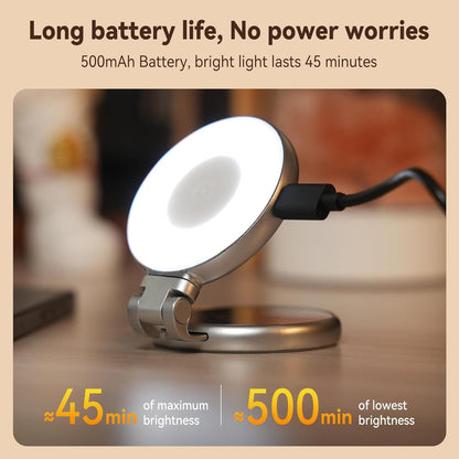 Built-In Mirror Magnetic Selfie Ring Light