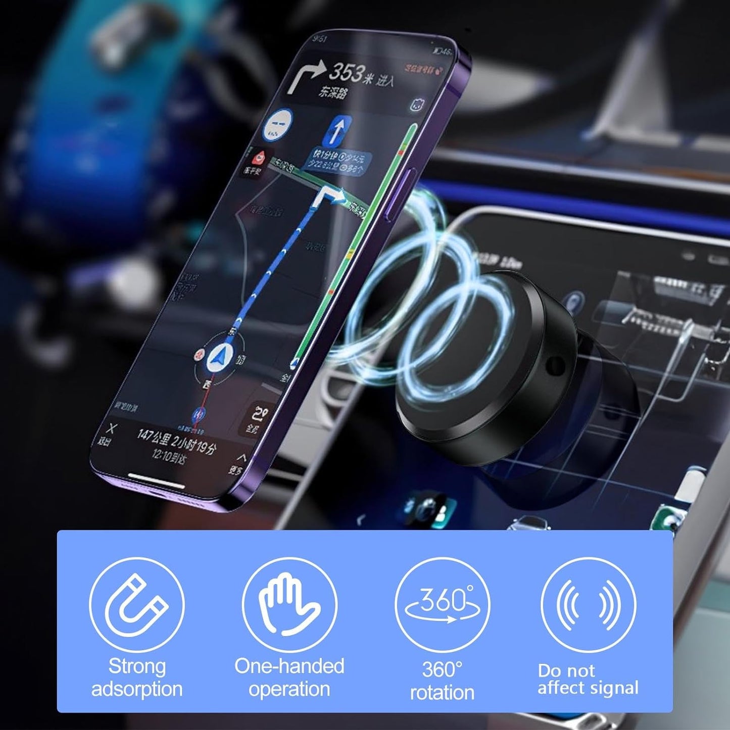 Smart Universal Magnetic Car Phone Holder