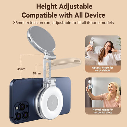 Built-In Mirror Magnetic Selfie Ring Light