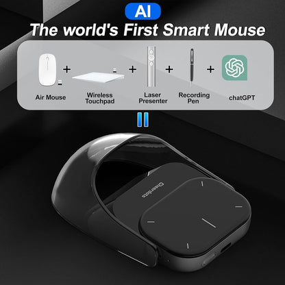 Magnetic Wireless Mouse With Recorder