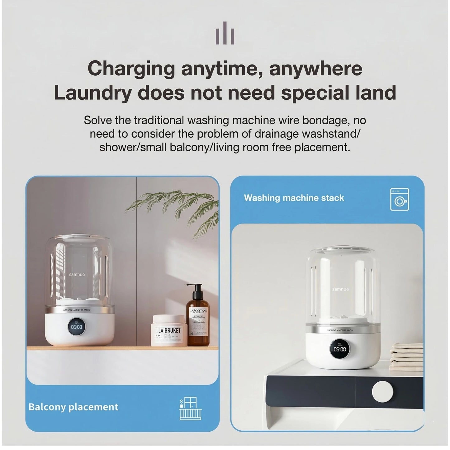 Portable Washing Machine (1.5L) Digital Display