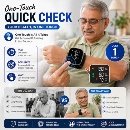 Rechargeable Wrist Blood Pressure Monitor Device