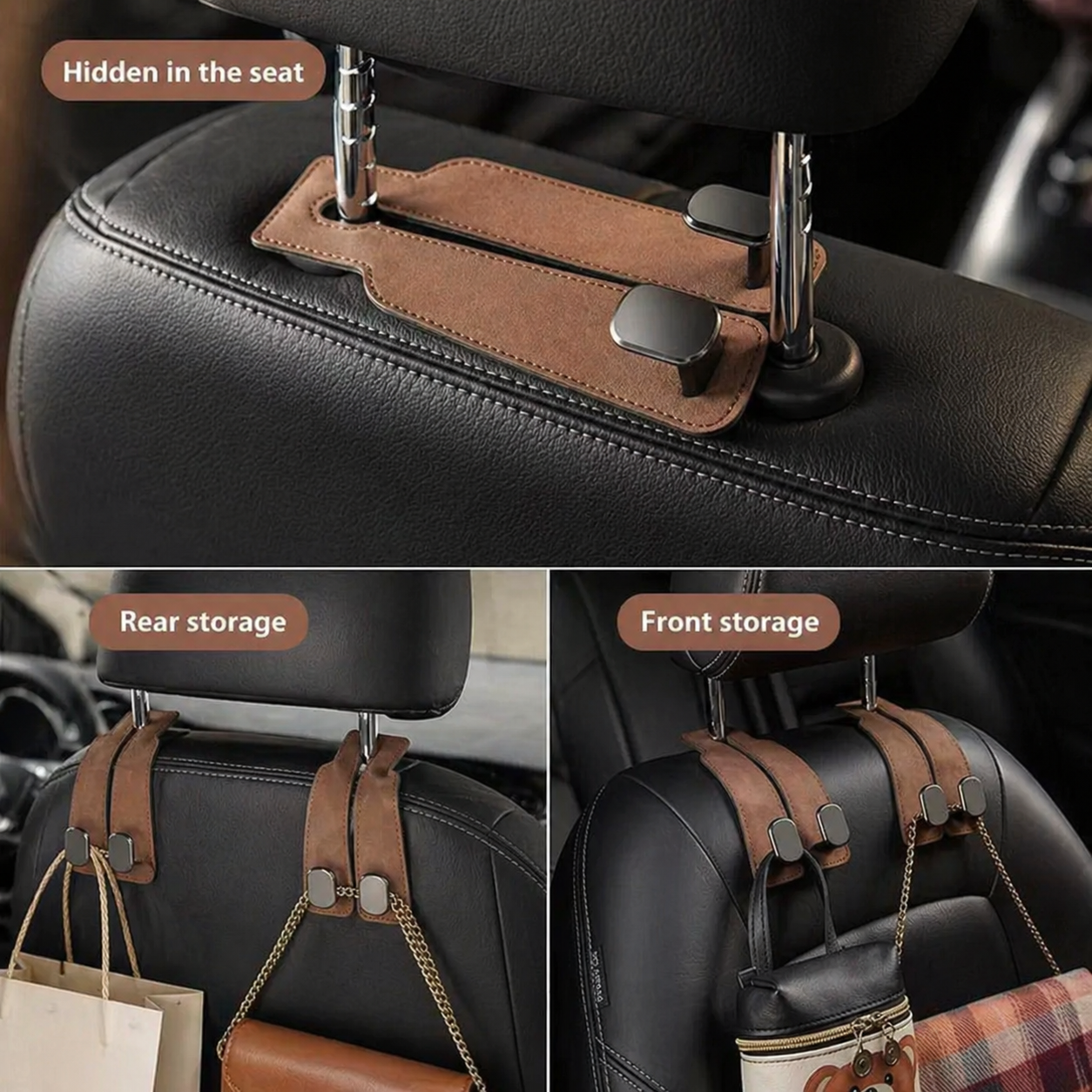 Car Headrest Hook (Pack of 2)
