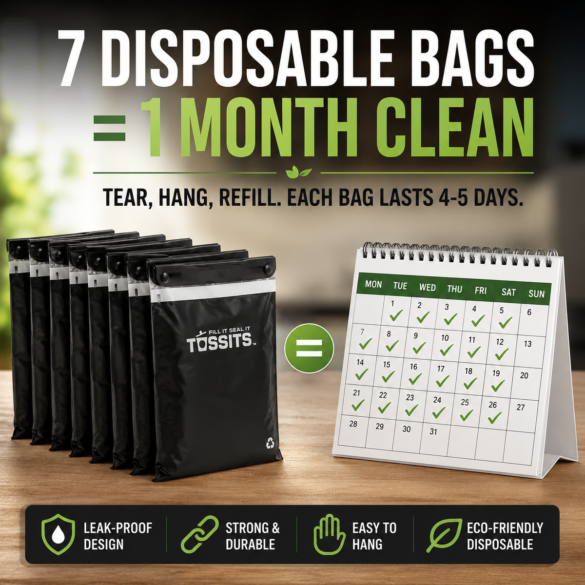 Self-Adhesive Car Trash Bags