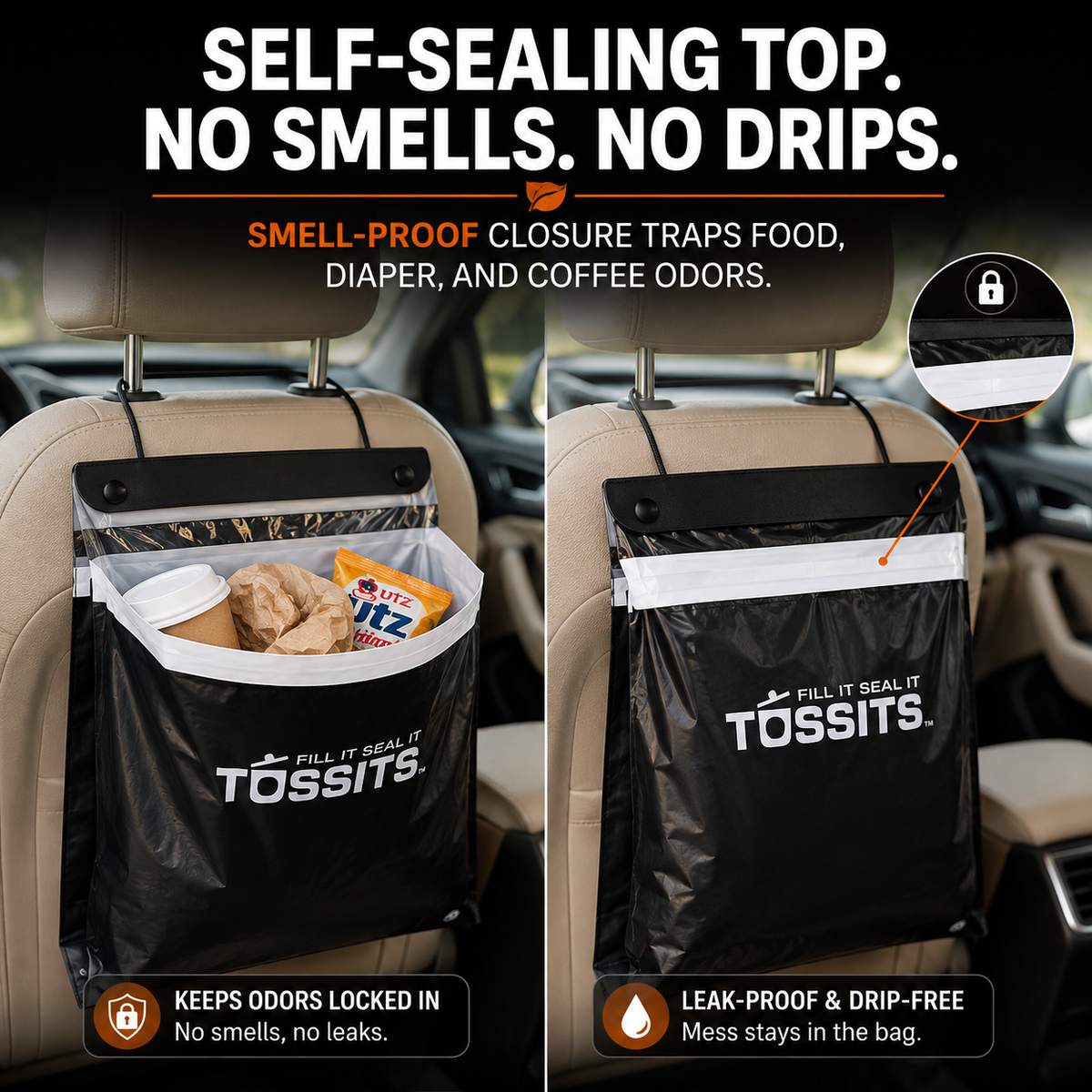 Self-Adhesive Car Trash Bags