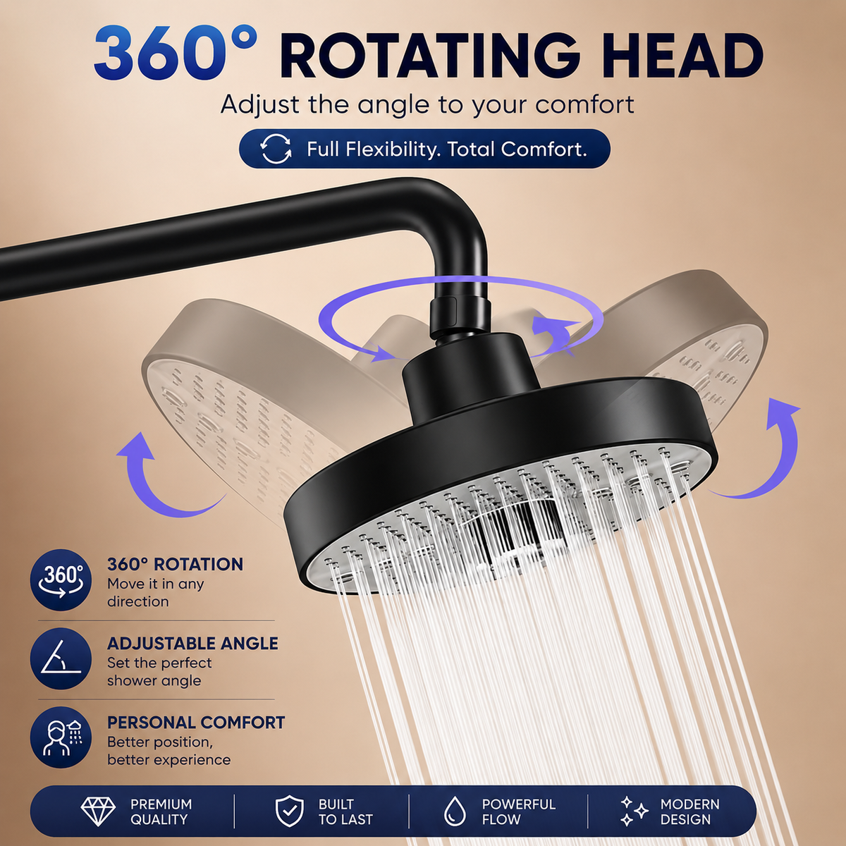 5 Mode Rain Shower Head