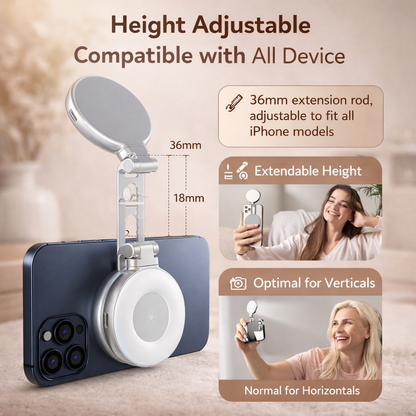 Built-In Mirror Magnetic Selfie Ring Light