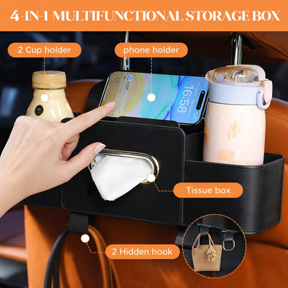 Car Multi-Function Backrest Storage Box