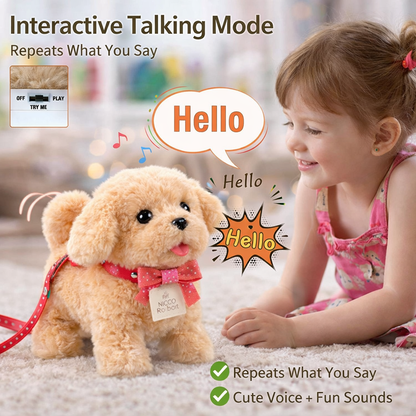 Plush Puppy Robot Toys | Walks, Barks, Shake Tail
