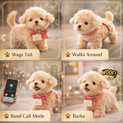 Plush Puppy Robot Toys | Walks, Barks, Shake Tail