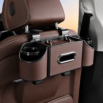 4-in-1 Car Backseat Organizer with Tissue & Cup Holder