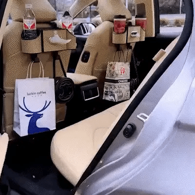 4-in-1 Car Backseat Organizer with Tissue & Cup Holder