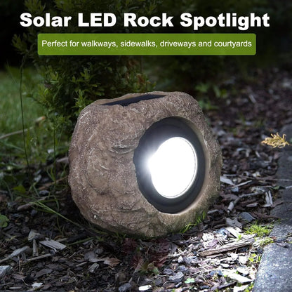 Solar Powered LED Rock Lamp