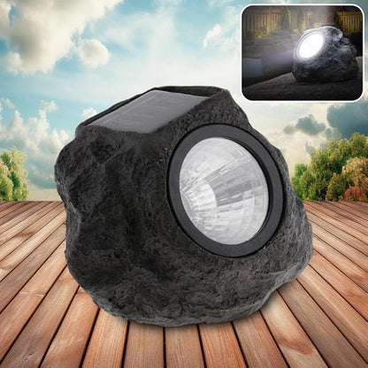 Solar Powered LED Rock Lamp