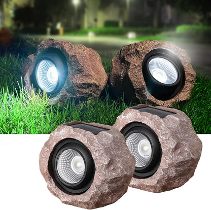 Solar Powered LED Rock Lamp