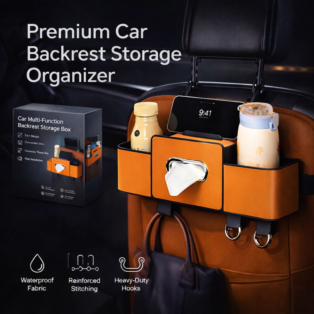 Car Multi-Function Backrest Storage Box