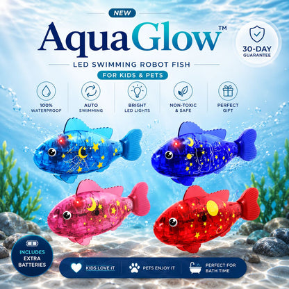Swimming LED Robot Fish for Kids & Pets