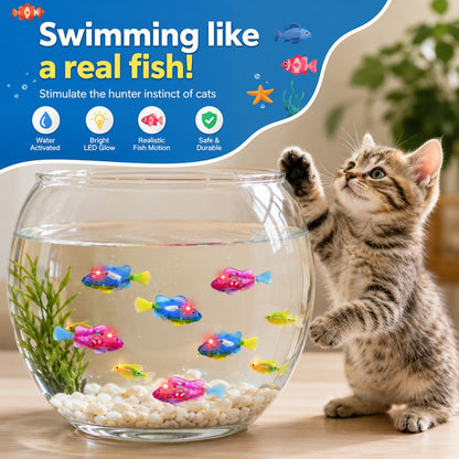 Swimming LED Robot Fish for Kids & Pets