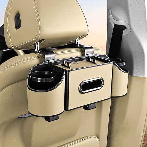 4-in-1 Car Backseat Organizer with Tissue & Cup Holder