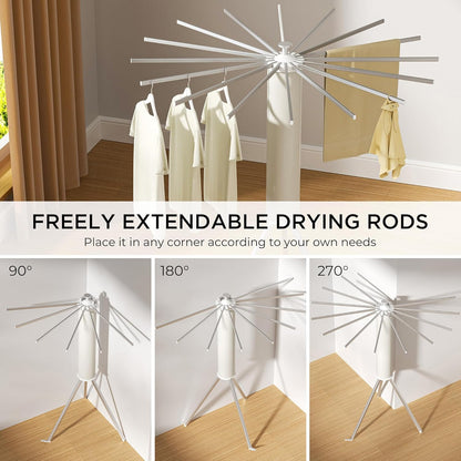 4-Layer Foldable 360° Rotating Clothe Drying Rack