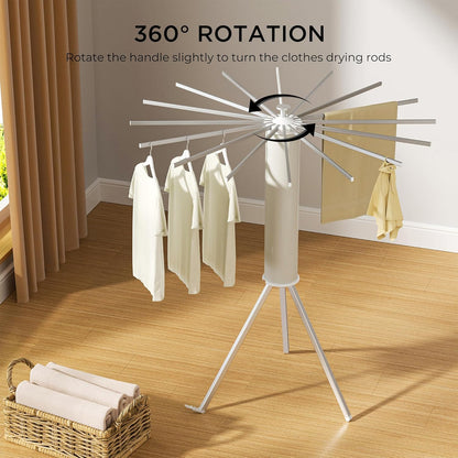 4-Layer Foldable 360° Rotating Clothe Drying Rack