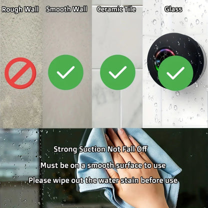 Waterproof Bluetooth Speaker Suction Cup