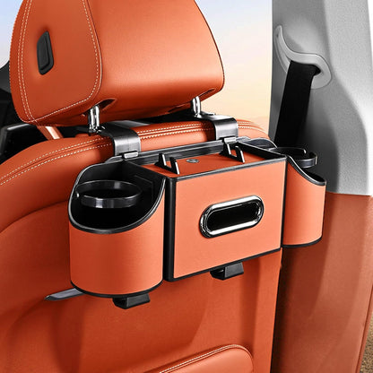 4-in-1 Car Backseat Organizer with Tissue & Cup Holder