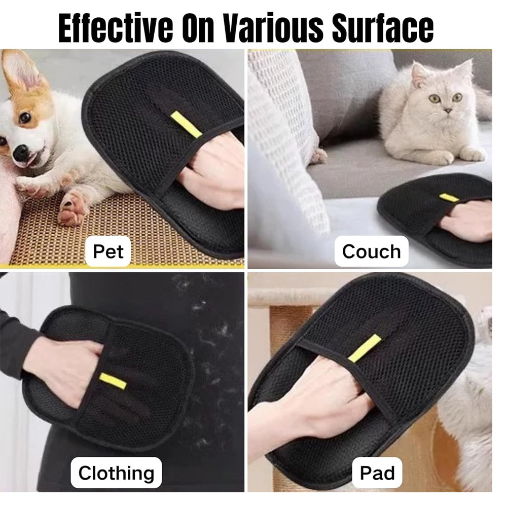 2-in-1 Pet Grooming & Hair Removal Gloves