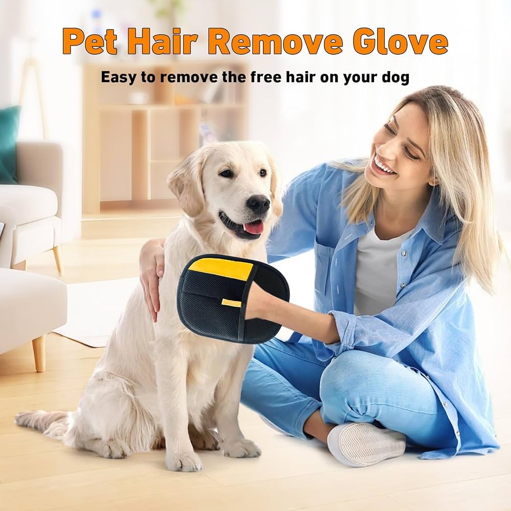 2-in-1 Pet Grooming & Hair Removal Gloves